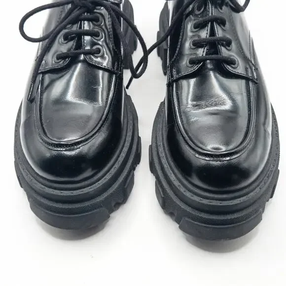Steve Madden Helga Platform Oxfords Black Size 9 Dark Academia - Picture 3 of 12